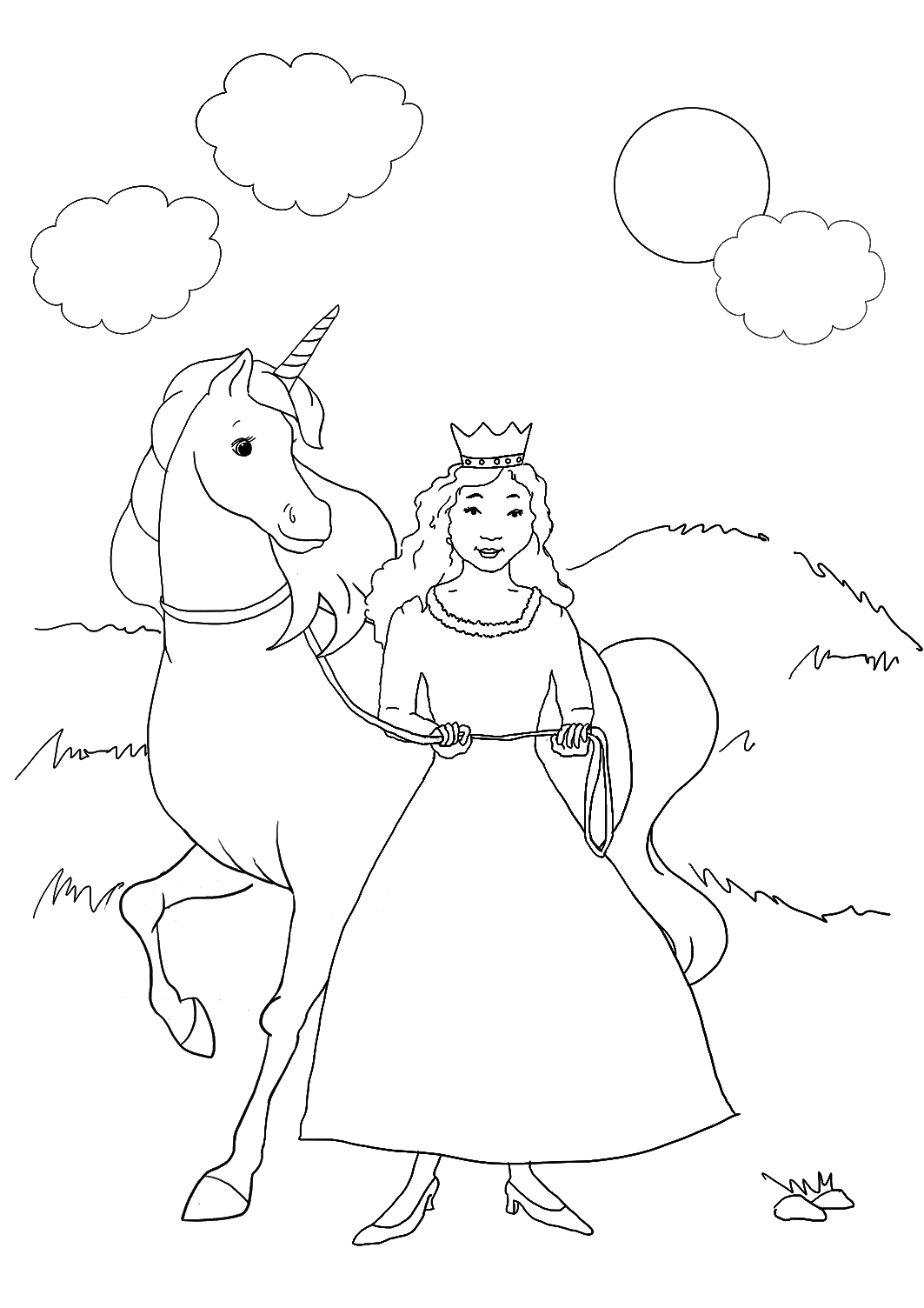 Princess Unicorn Coloring Pages 28 Images