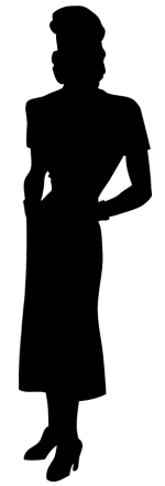 1940-ish woman silhouette