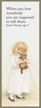 bookmark to print girl with kitten