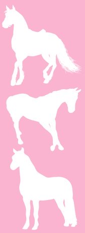 horse silhouette bookmark pink