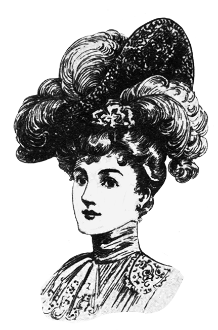 Victorian Ladies Dress Hats Clip Art