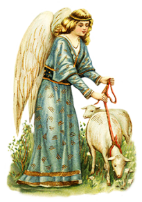 Easter angel with lamb