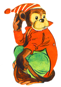 Monkey with clothes