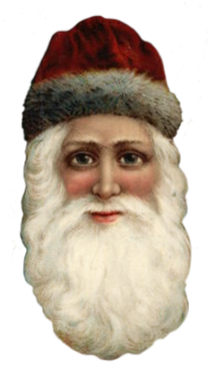 Vintage drawing Santa Claus head