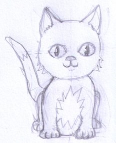 manga kitten sketch