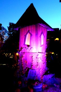 Purple witch tower for Halloween