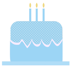 blue birthday cake clip art