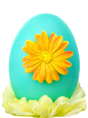 Easter clip art egg with flower