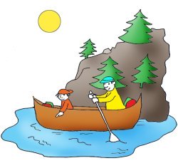 summer clip art canoe