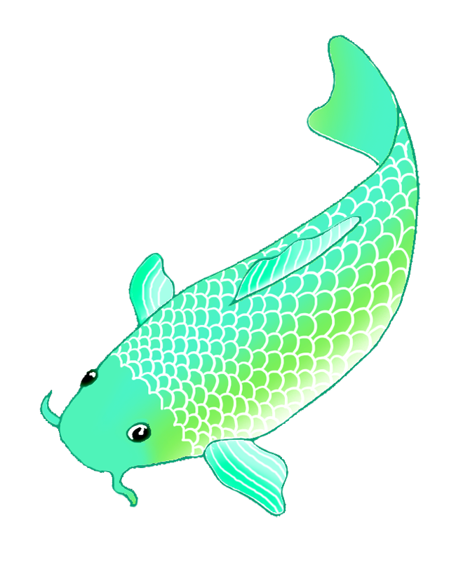 koi fish green