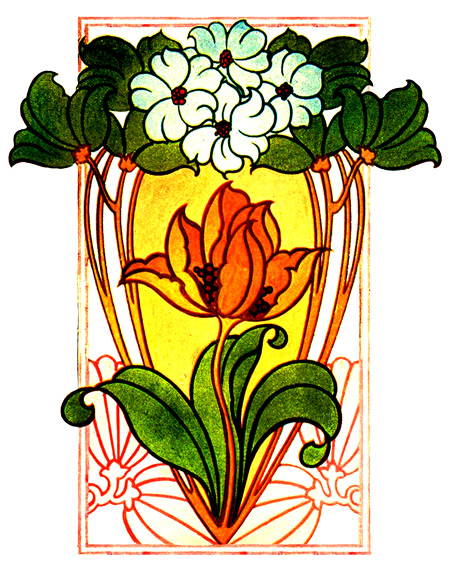 Art Nouveau flower picture