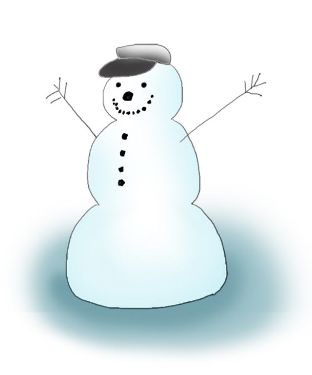 happy snowman clipart