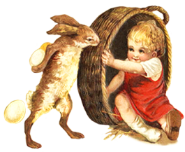 Easter hare and child