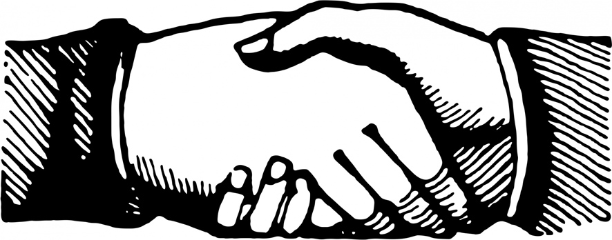 drawing of handshake clipart