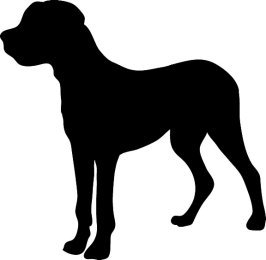 silhouette graphics big dog clipart