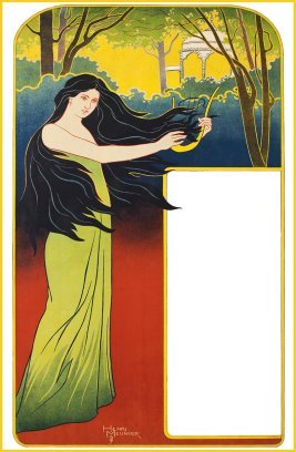 Art Nouveau poster woman