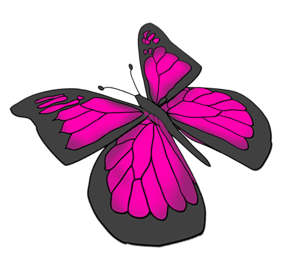 purple butterfly drawing