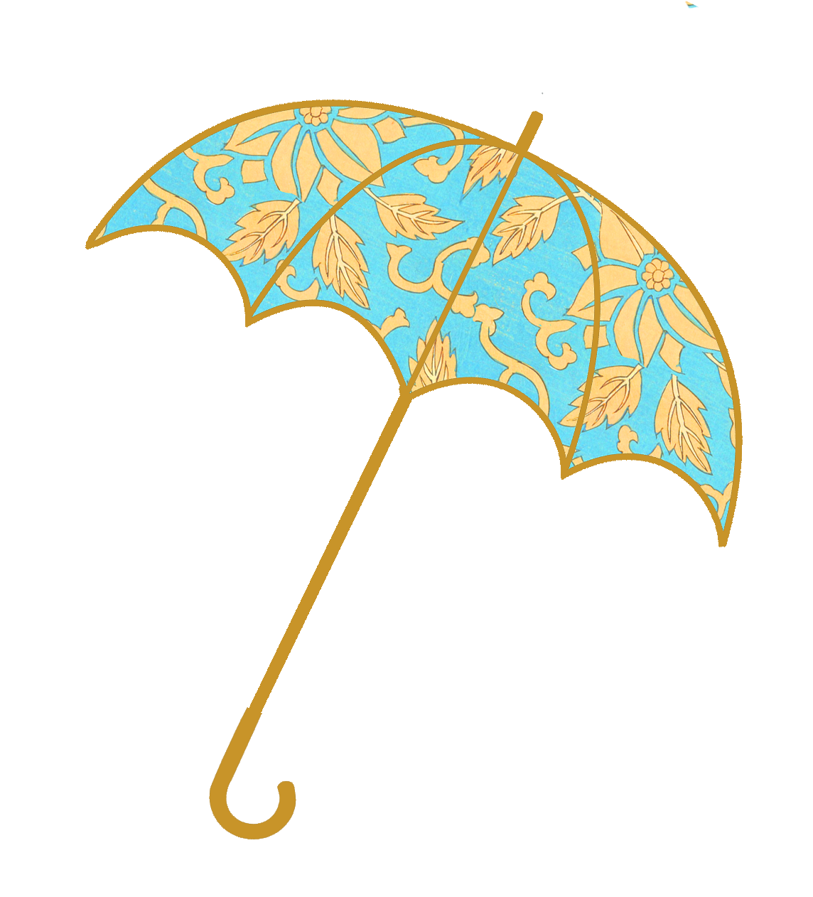 umbrella with blue pattern
