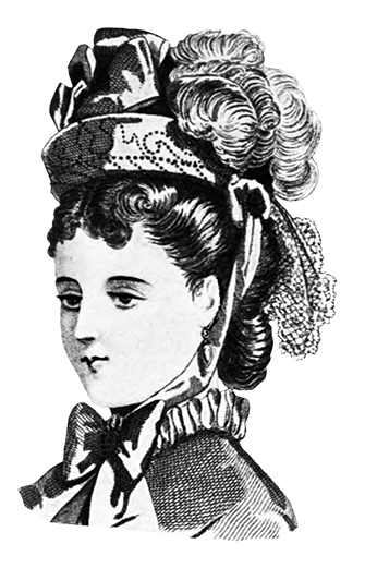 Victorian Ladies Dress Hats Clip Art