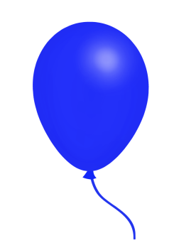 blue balloon clipart