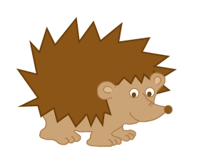 clipart cute little hedgehog