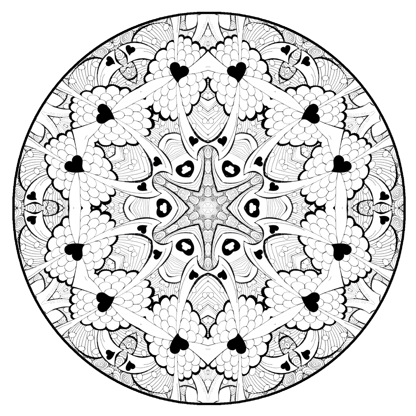 mandala coloring page cirkel