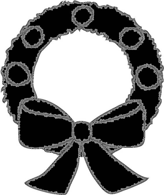 Christmas wreath silhouette