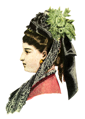 1872 Victorian hat fashion for ladies