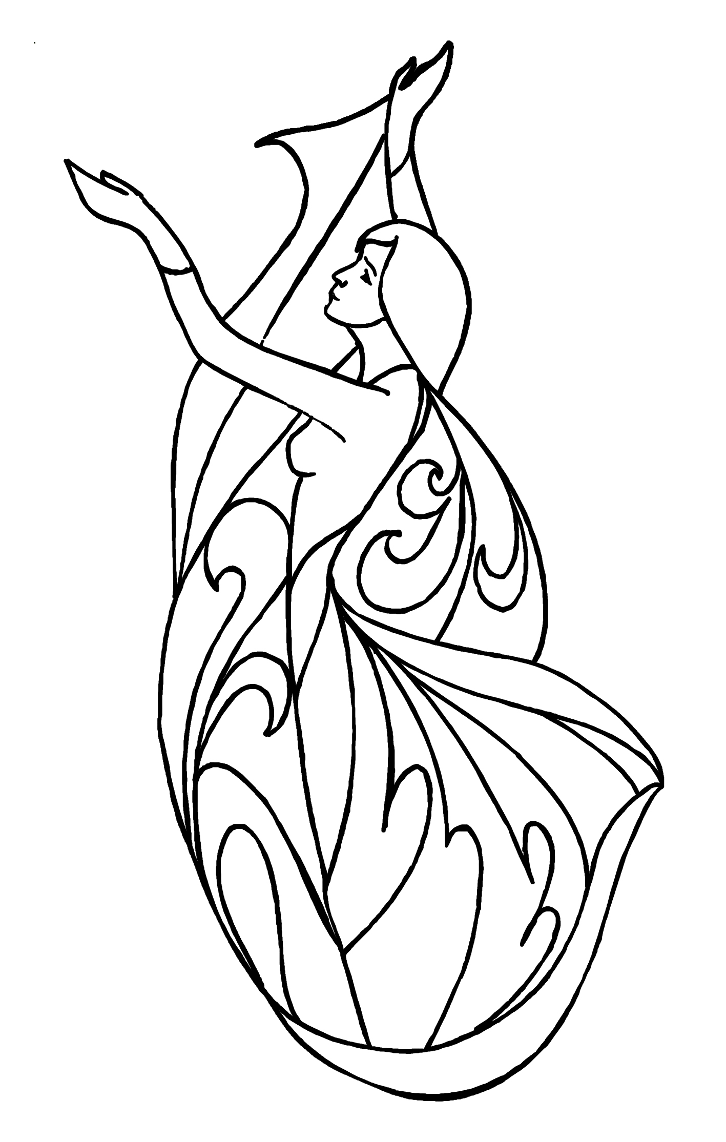 coloring dancer