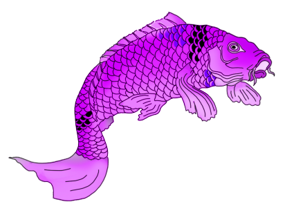 purple koi fish clipart