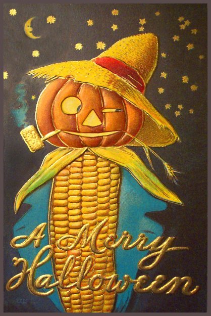 Halloween corn scarcrow