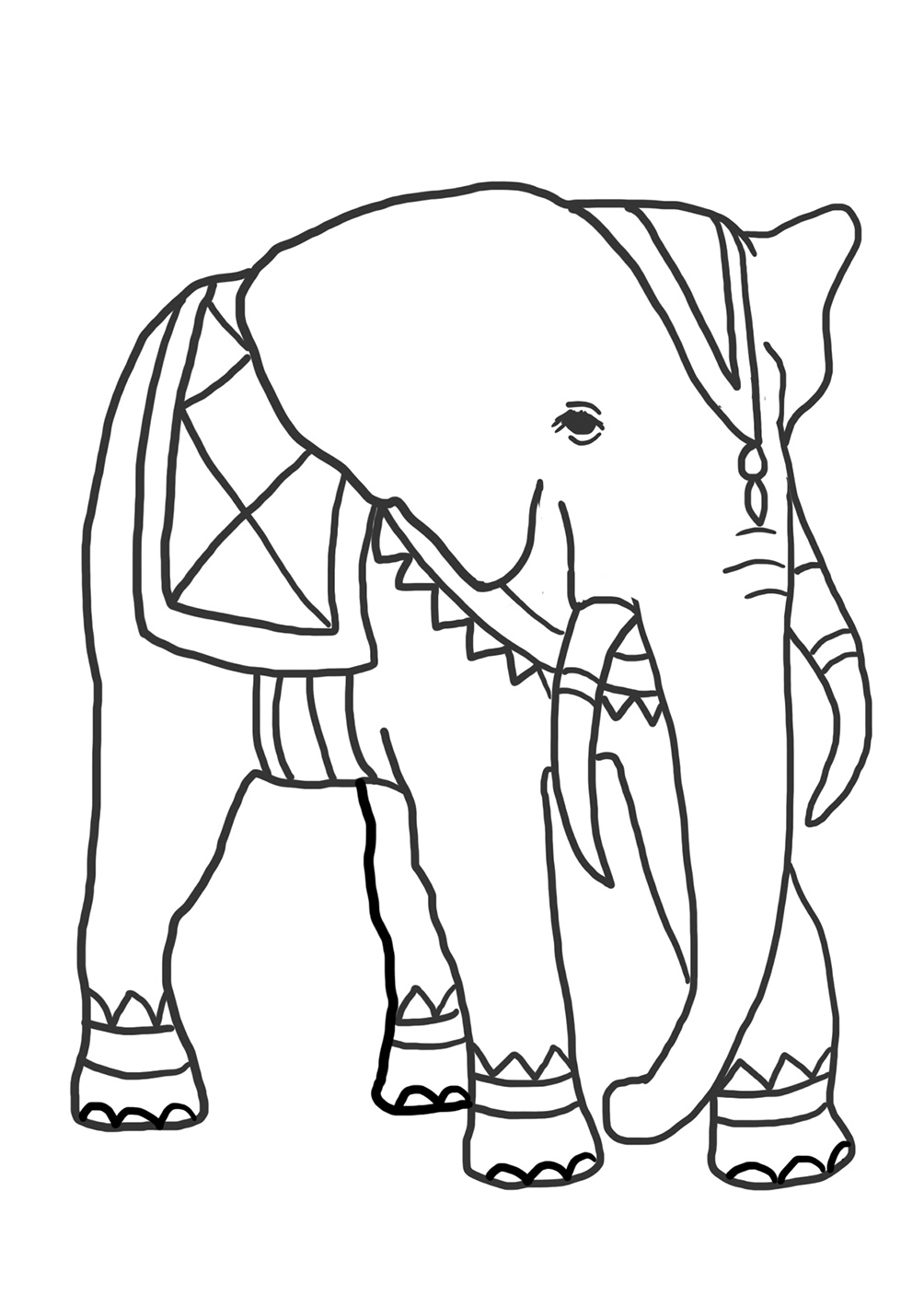 African elephant coloring page