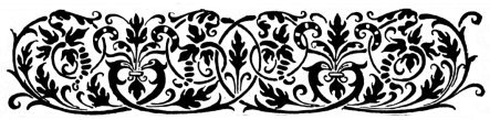 Victorian border with swirls and leaves