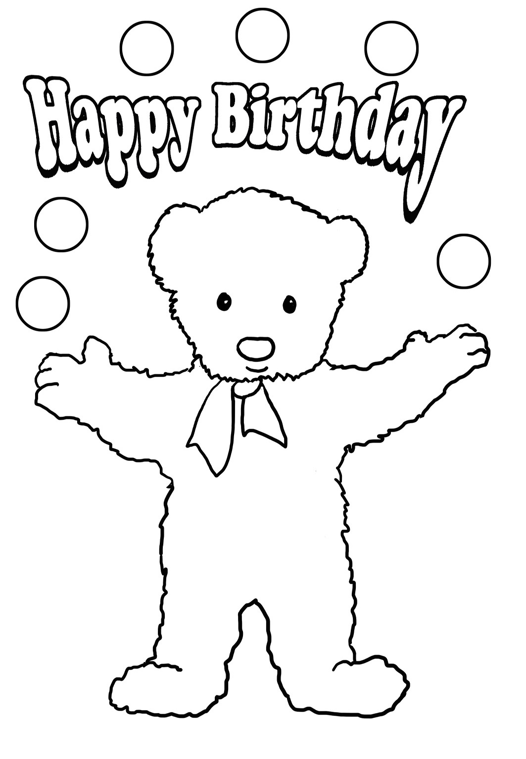 Say Happy Birthday Coloring Pages