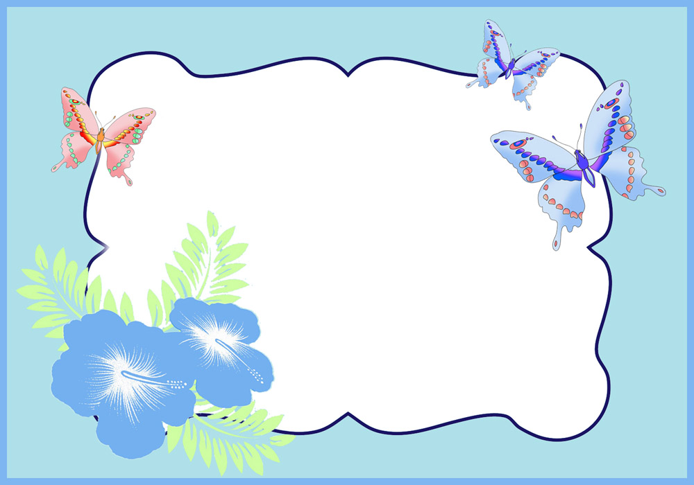 blue and pink borders and frames