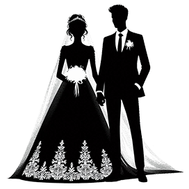 bridal couple clipart