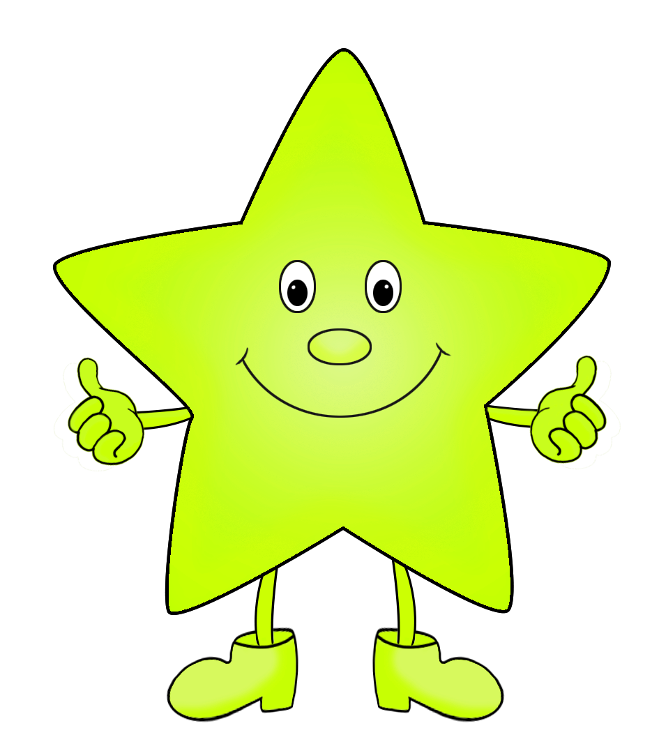 light green star clipart