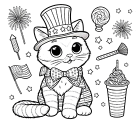 cat and other stuff for 4th of July