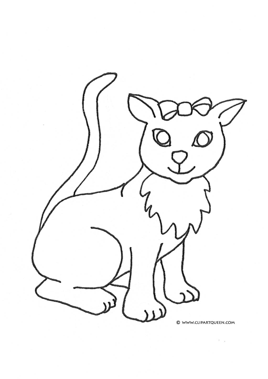 Cat Coloring Pages Big Eyes