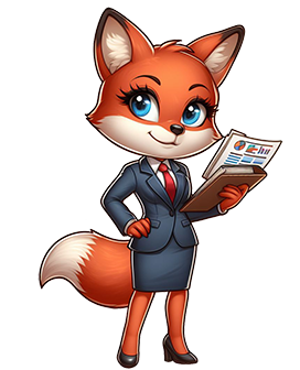 fox clipart business woman drawing