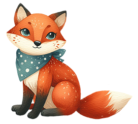cute fox animal clipart