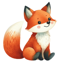 clipart cute little fox animal