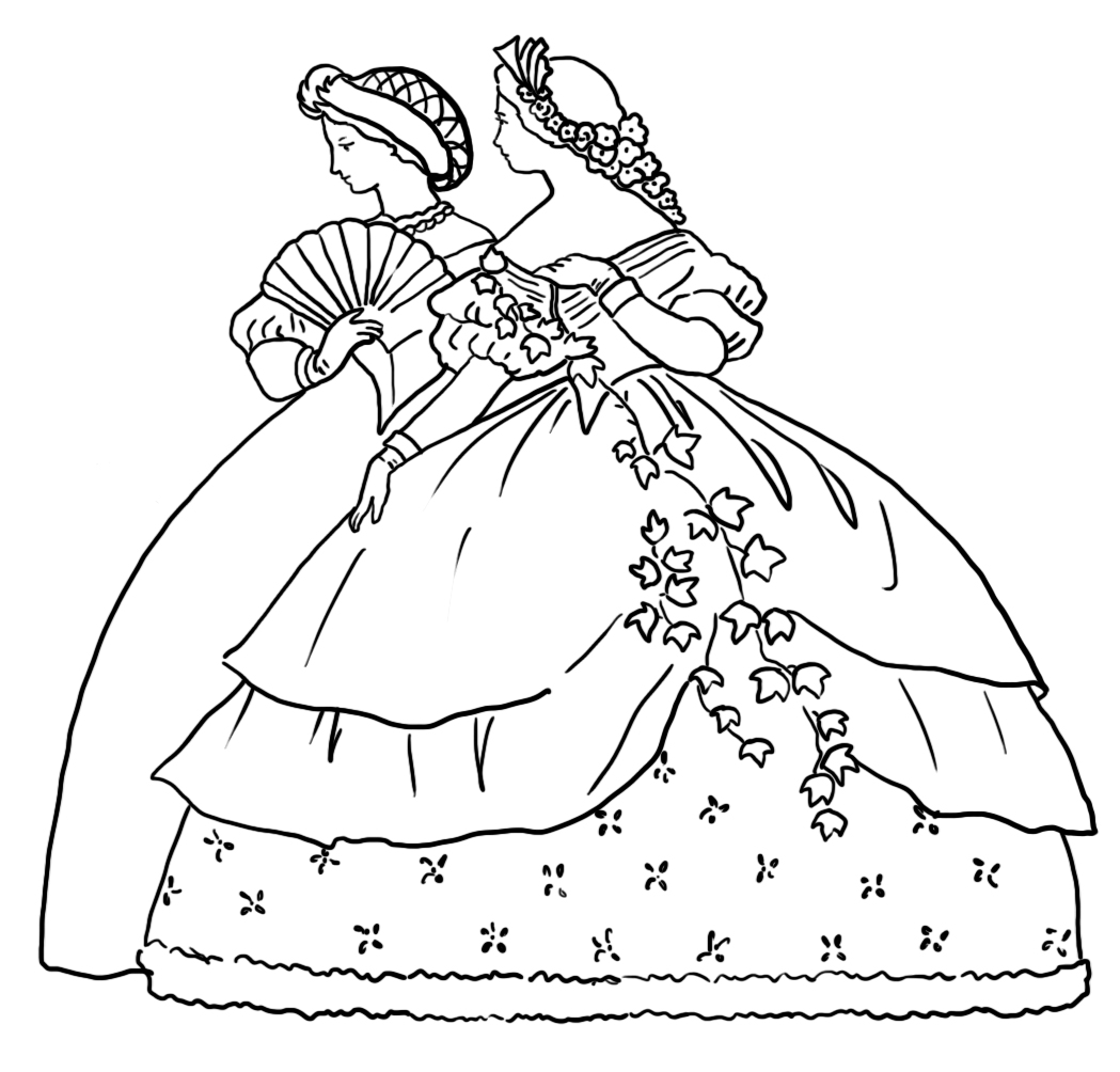 Victorian Printable Coloring Pictures