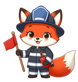 fox clipart cartoon firefighter transparent