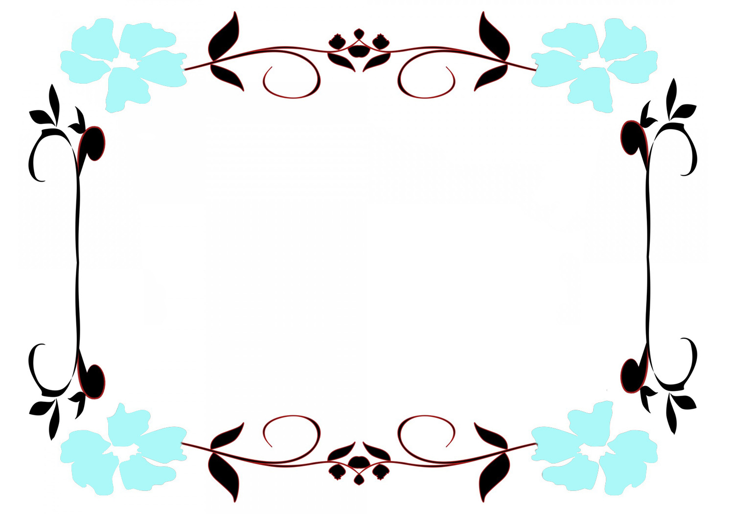 flower frames and borders clip art