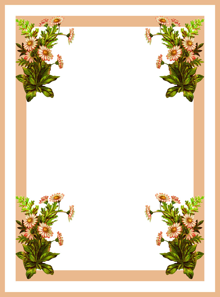 flower frame for word document