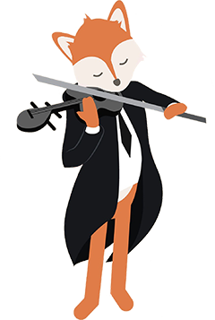 fox musician playing the violin