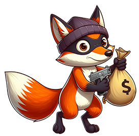 thief fox cartoon drawing