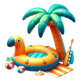 free clipart of summer inflatable pool animal