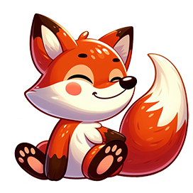 funny little fox drawing